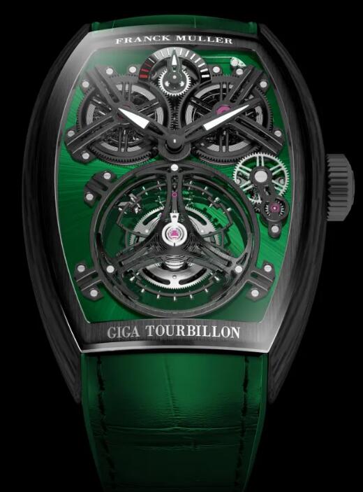 FRANCK MULLER Curvex CX Giga Tourbillon CX 38L T G PR SQT Carbon Green dial Replica Watch